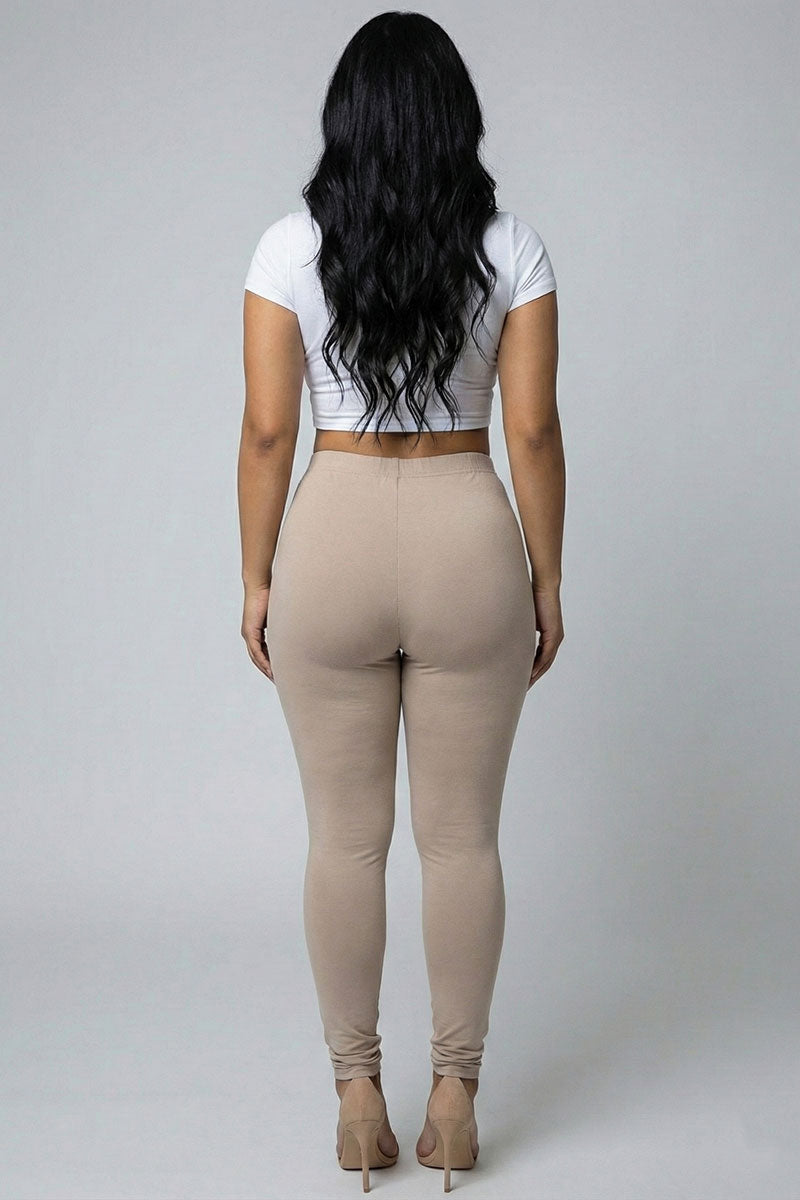 Plus Basic Solid Leggings