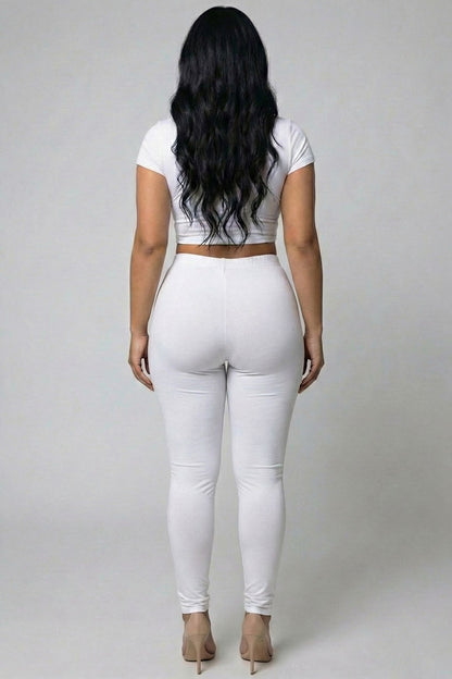 Plus Basic Solid Leggings