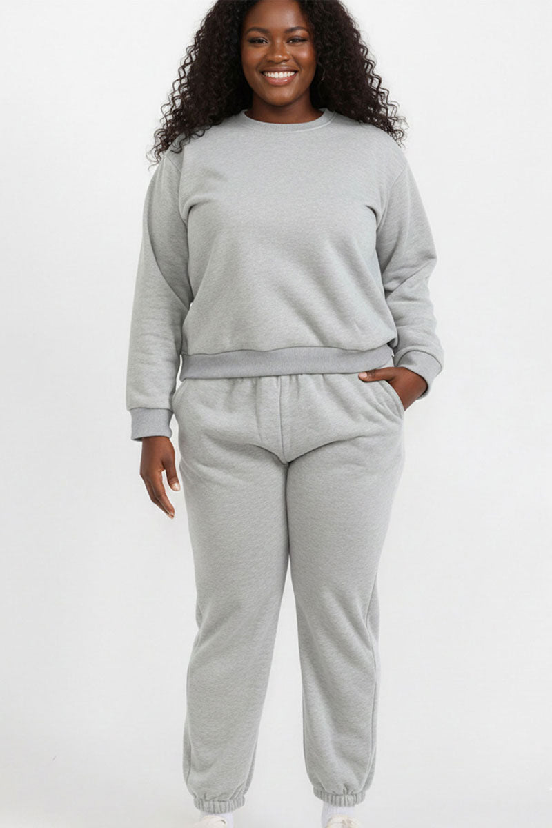 Plus Size Classic Poly Fleece Crewneck Pullover