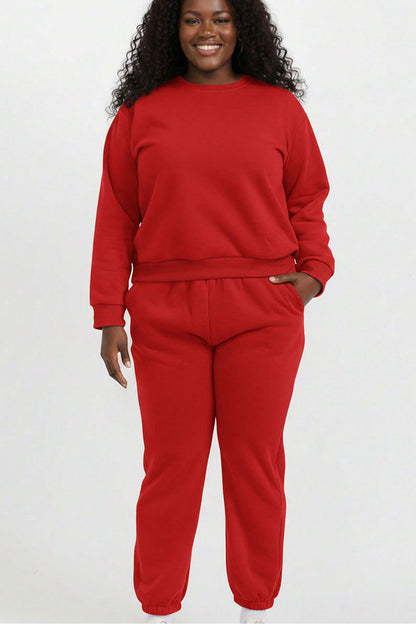 Plus Size Classic Poly Fleece Crewneck Pullover
