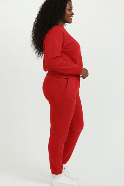 Plus Size Classic Poly Fleece Crewneck Pullover