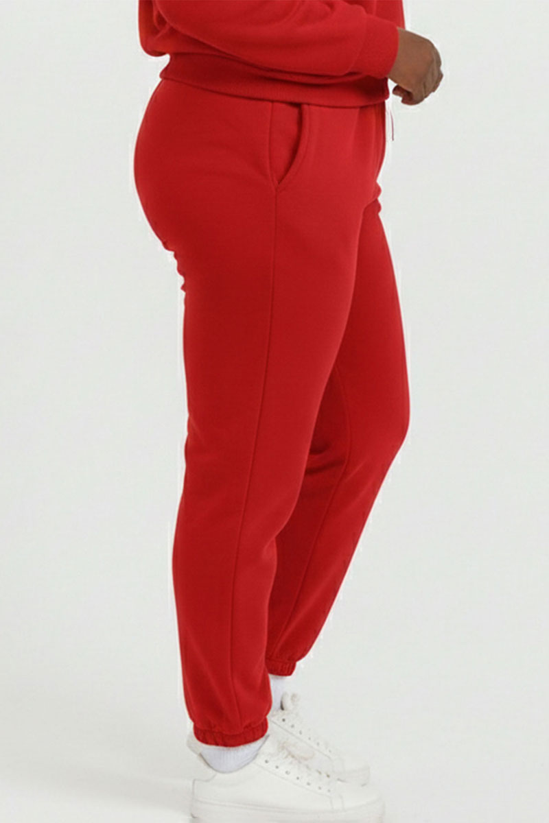 Plus Size Poly Fleece Elastic Waist Joggers
