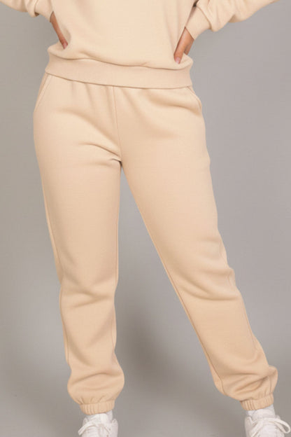 Poly Fleece Elastic Waist Joggers