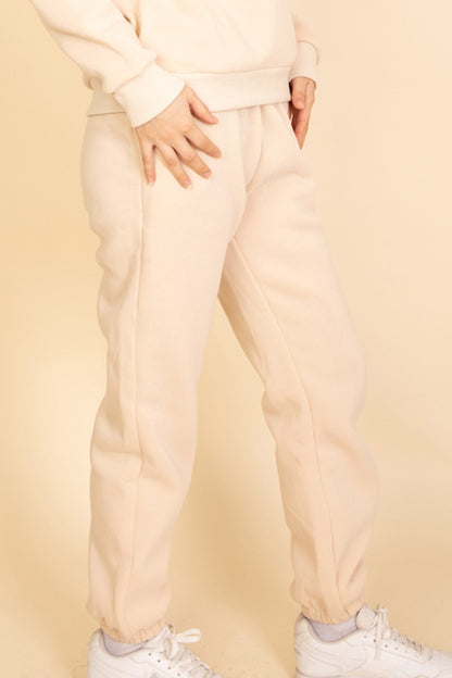 Poly Fleece Elastic Waist Joggers