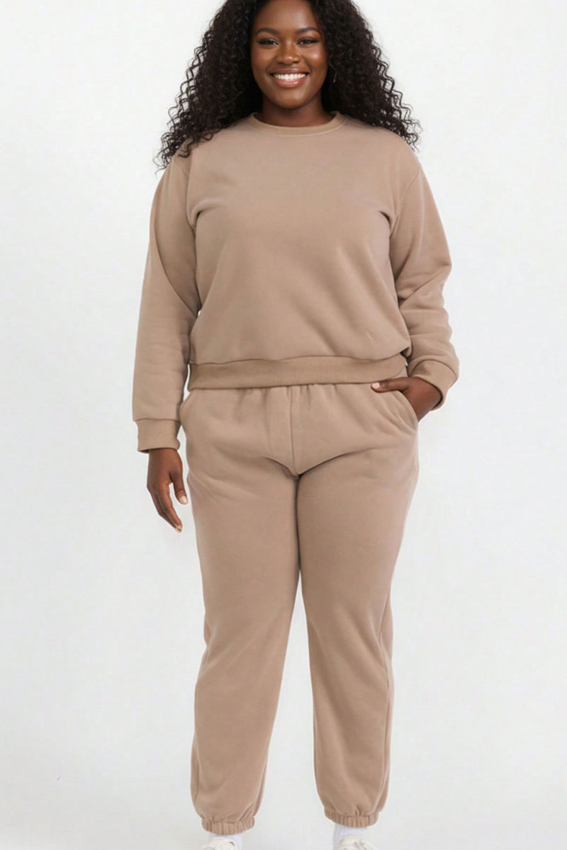 Plus Size Classic Poly Fleece Crewneck Pullover