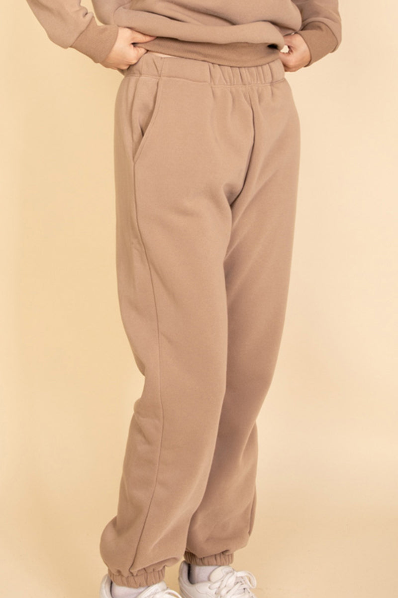 Poly Fleece Elastic Waist Joggers