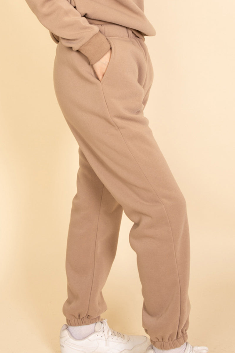 Poly Fleece Elastic Waist Joggers