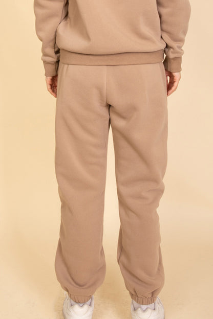 Poly Fleece Elastic Waist Joggers