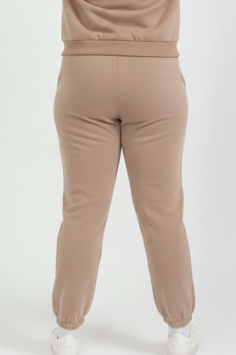 Plus Size Poly Fleece Elastic Waist Joggers