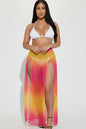 High Split Mesh Sheer Maxi Skirt