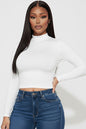 Mock Neck Solid Long Sleeve Top