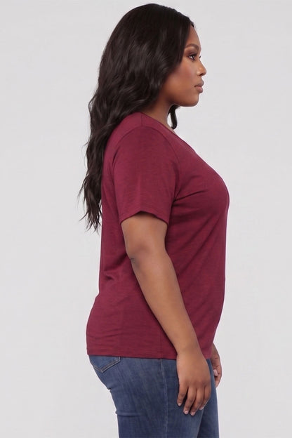 Plus Size Basic Short Sleeve T-shirt