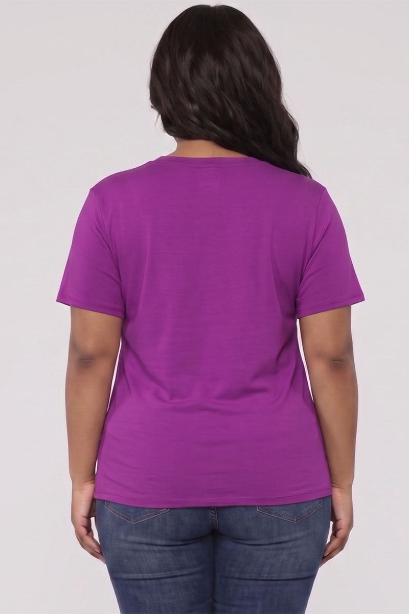 Plus Size Basic Short Sleeve T-shirt