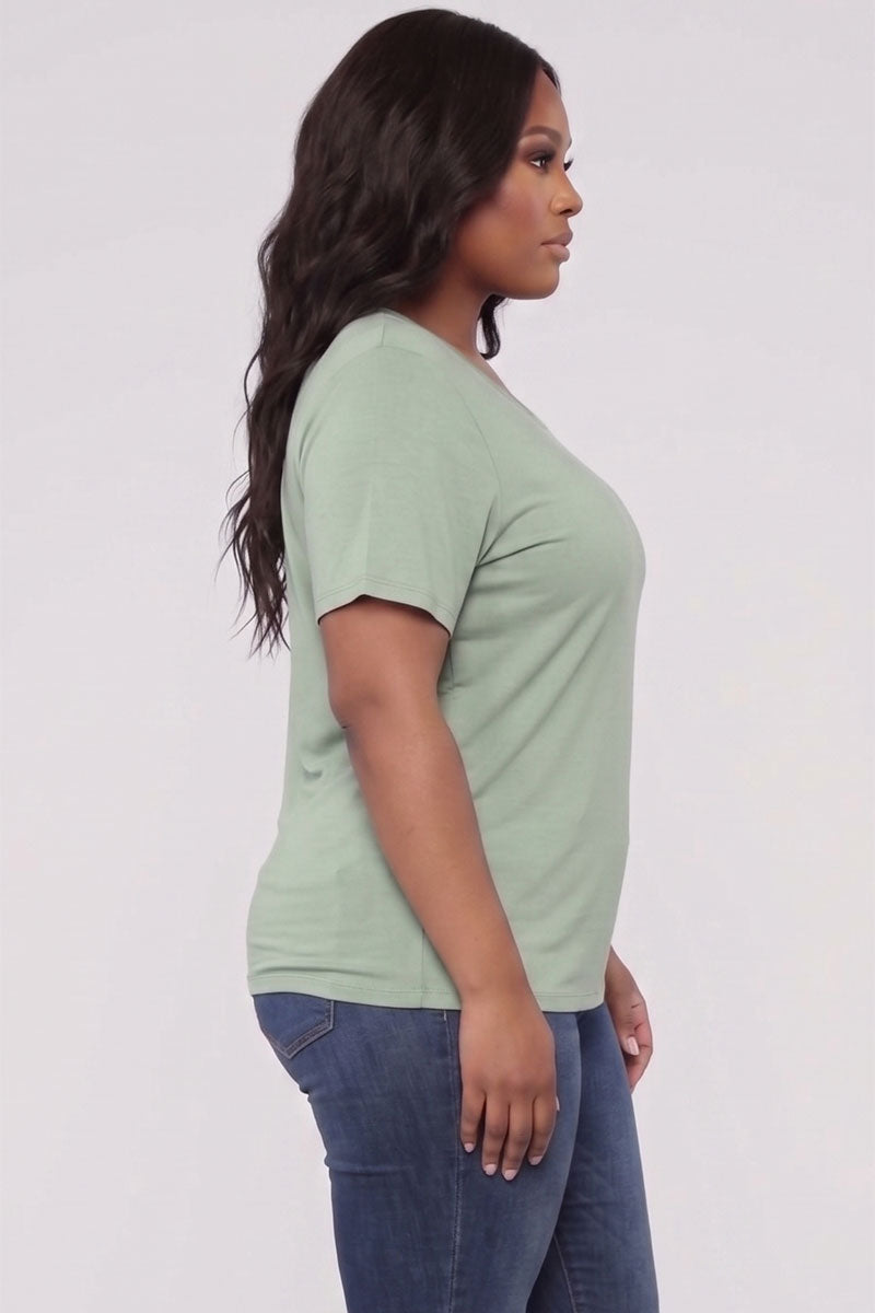 Plus Size Basic Short Sleeve T-shirt