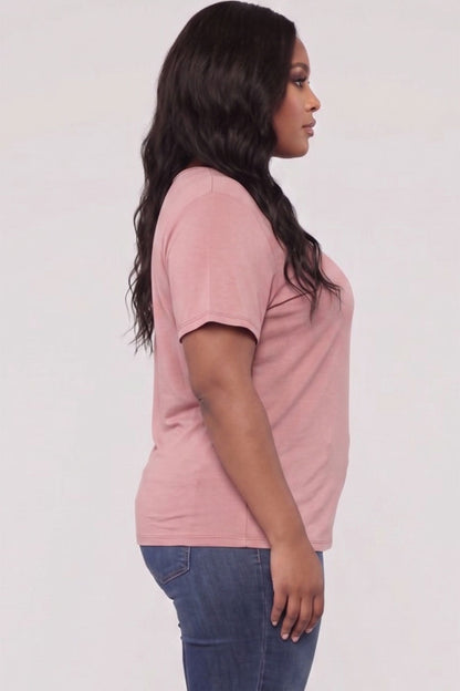 Plus Size Basic Short Sleeve T-shirt