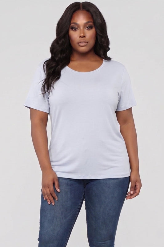 Plus Size Basic Short Sleeve T-shirt