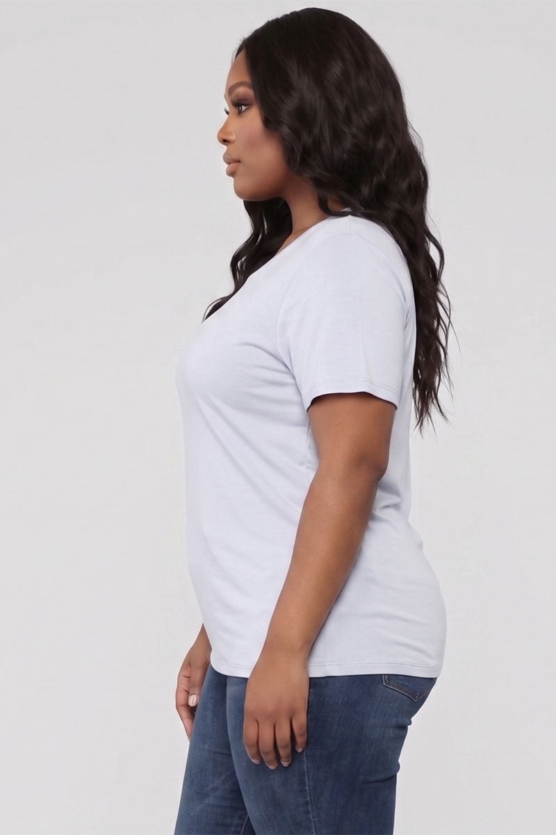 Plus Size Basic Short Sleeve T-shirt