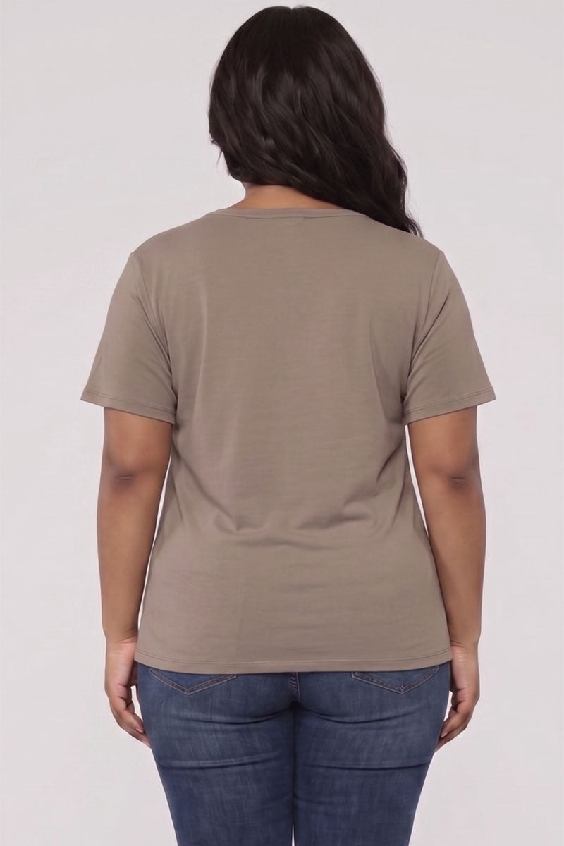 Plus Size Basic Short Sleeve T-shirt