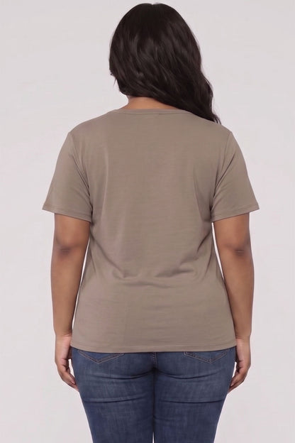 Plus Size Basic Short Sleeve T-shirt