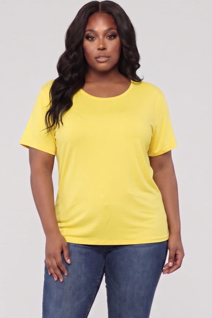 Plus Size Basic Short Sleeve T-shirt