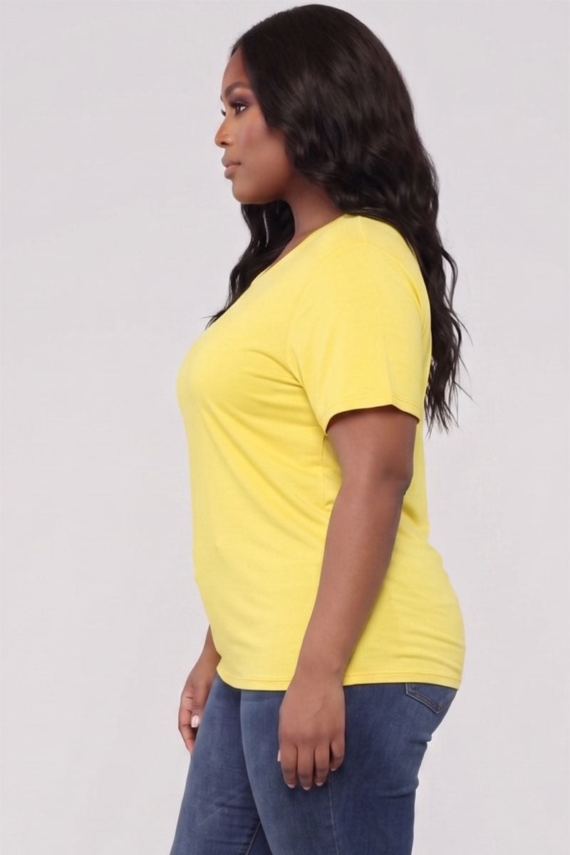 Plus Size Basic Short Sleeve T-shirt