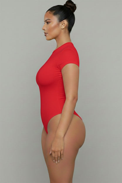 Short Sleeve Crew Neck Bodysuit