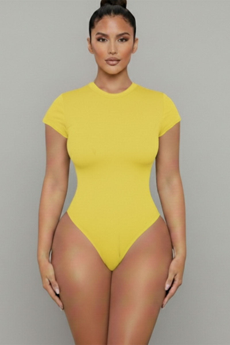 Short Sleeve Crew Neck Bodysuit