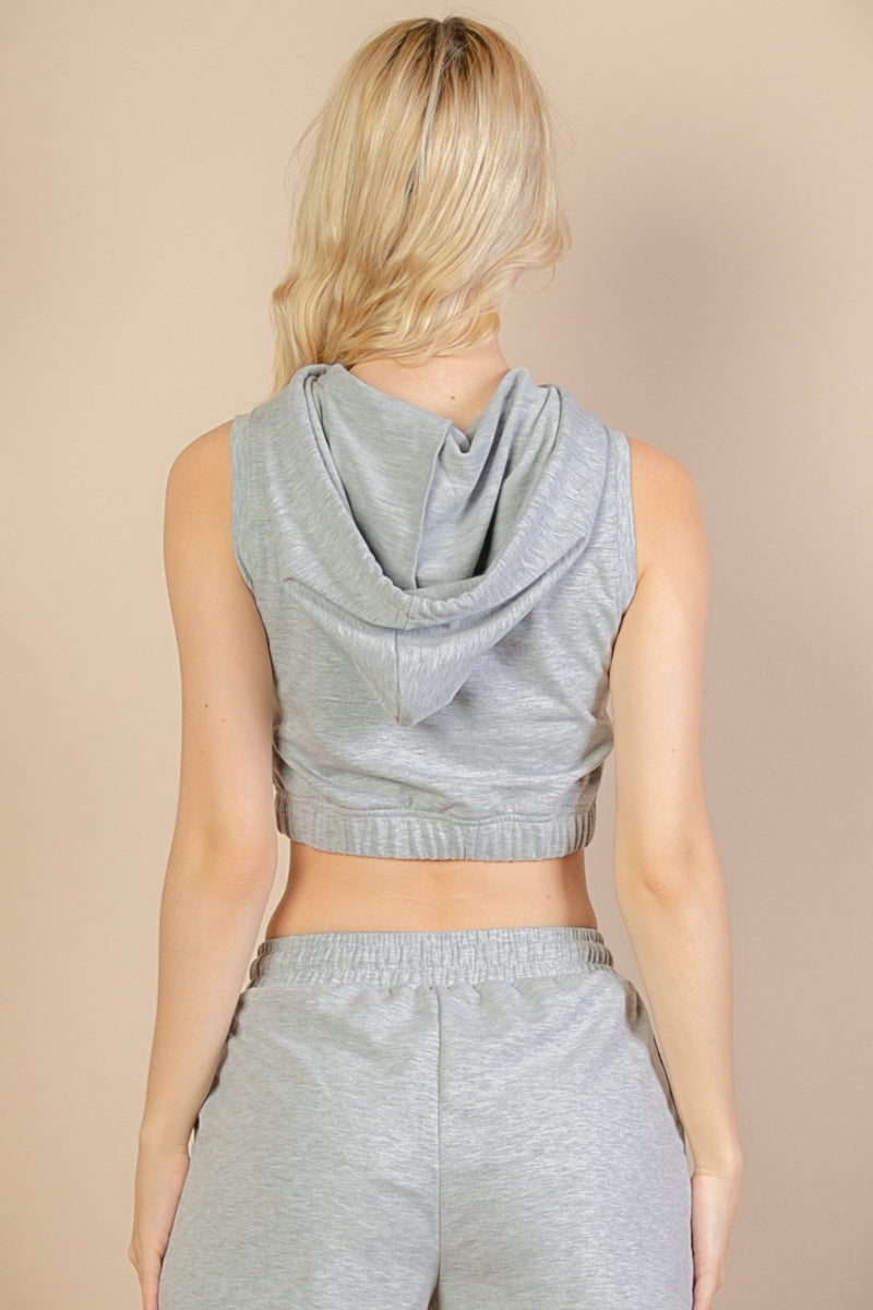 French Terry Sleeveless Hoodie - Capella Apparel