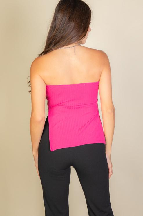 Side Slit Bandeau Tube Top (CAPELLA)