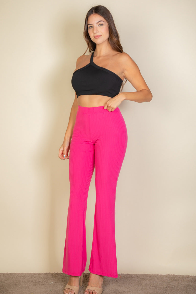 One Shoulder Ribbed Cropped Top (CAPELLA)