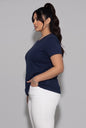 Fine-Gauge Knit Short Sleeve Crew Neck Fitted Tee