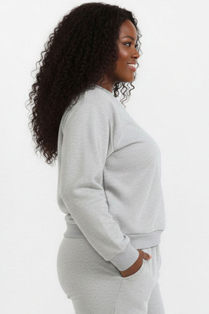 Plus Size Classic Poly Fleece Crewneck Pullover