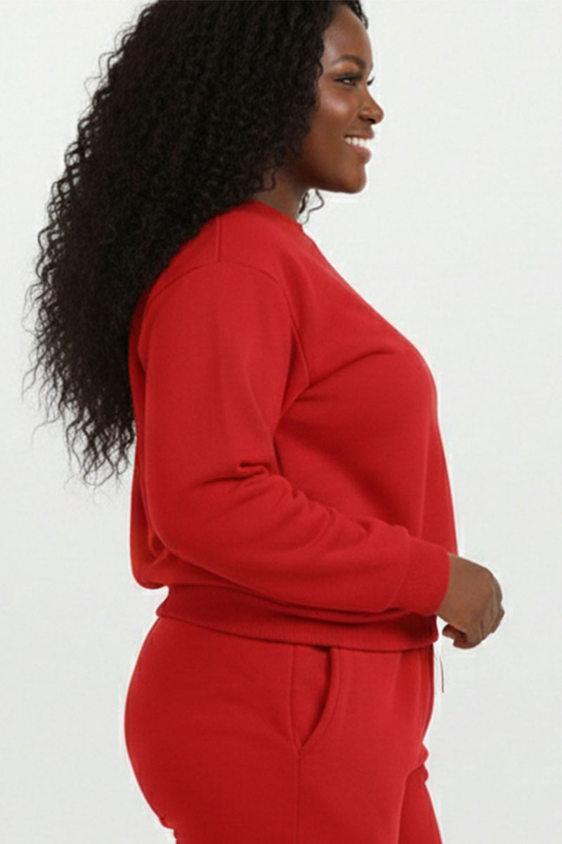 Plus Size Classic Poly Fleece Crewneck Pullover