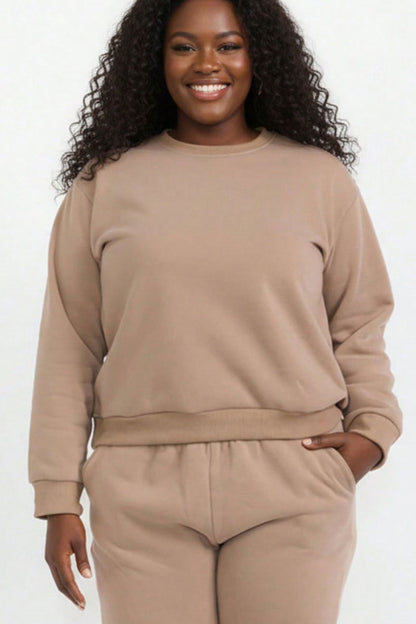 Plus Size Classic Poly Fleece Crewneck Pullover