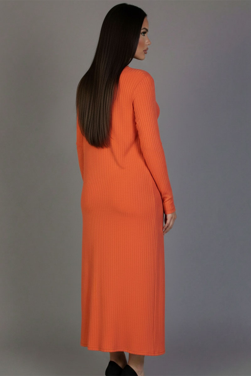 Ribbed Cardigan & Cami Midi Bodycon Dress (CAPELLA)