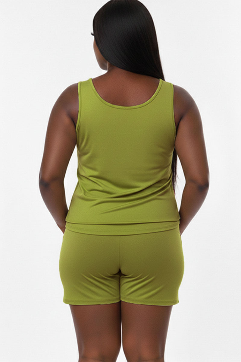 Plus Comfy Tank Top & Shorts Set (CAPELLA)