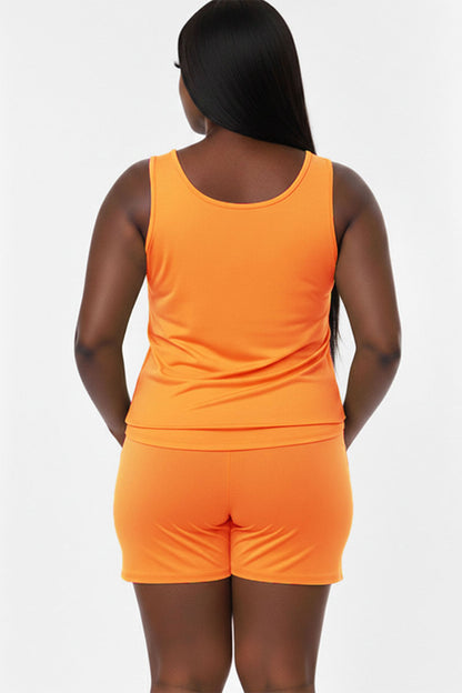 Plus Comfy Tank Top & Shorts Set
