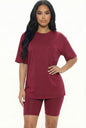 Loose Fit Top & Biker Shorts Set