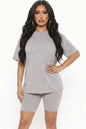 Loose Fit Top & Biker Shorts Set