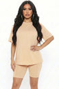 Loose Fit Top & Biker Shorts Set