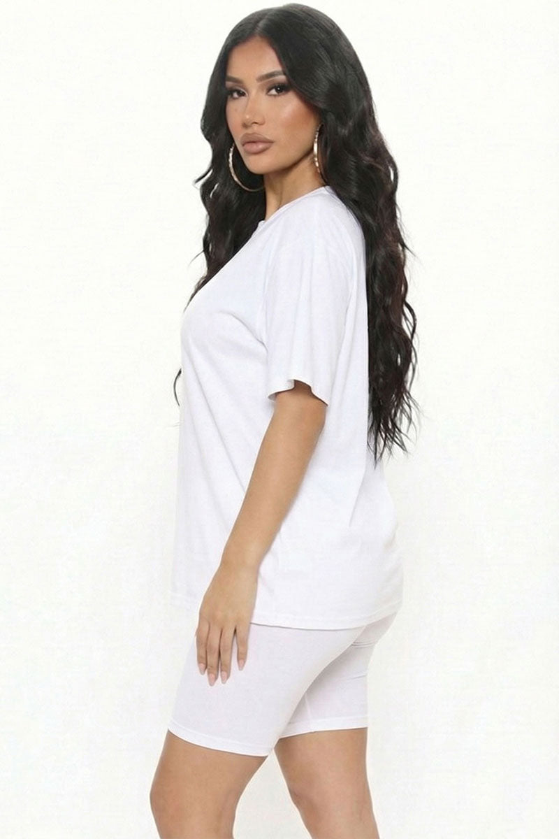 Loose Fit Top & Biker Shorts Set