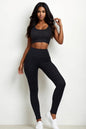 Ribbed Crop Top & Leggings Set - Wholesale Capella Apparel