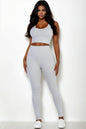 Ribbed Crop Top & Leggings Set - Wholesale Capella Apparel