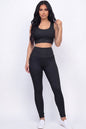 Ribbed Crop Top & Leggings Set