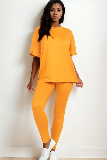 Oversized T-shirt & Leggings Set - Capella Apparel