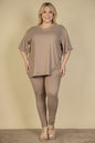 Plus Size Oversized T-shirt & Leggings Set - Capella Apparel