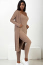 Ribbed Cardigan & Jumpsuit Set - Capella Apparel