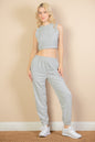 French Terry Elastic Waist Tank Top & Joggers Set - Capella Apparel