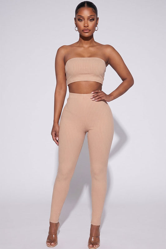 Ribbed Tube Top & Leggings Set