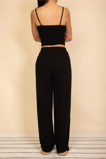 Spaghetti Strap Bralette Top & Wide Leg Pants Set